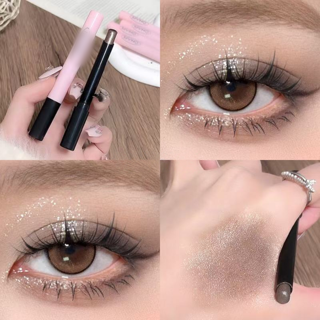 펄 아이섀도우 스틱 피부에 착 밀착되어 쉽게 블렌딩 하이라이트스틱 스모키섀도우, 1개, 01#그레이 갈색