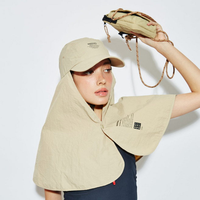 [방수/UV차단 99.9%]구김스 아웃도어/등산/낚시/캠핑/여행/물놀이/서핑겸용 와이드캡 +카탈로그포함, BEIGE(베이지)