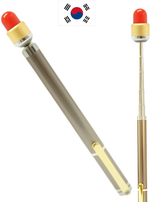 보스 레드봉 지시봉 펜형 지시봉 포인터, 티타늄 그레이, 1개