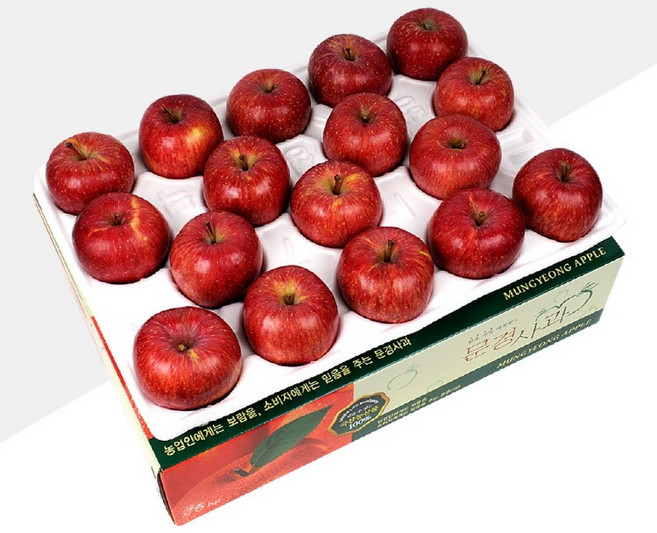 [명품농원] 당도선별 문경 사과 5kg 선물세트, 1박스, 03. 명품농원 중과 5kg(17~19과)-선물용