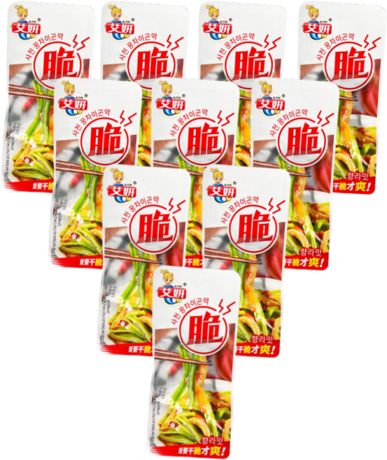 중국간식 사천 꿍차이 곤약 향라맛, 10개