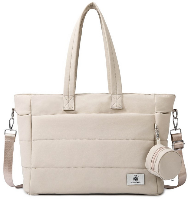 하보 대용량 기저귀가방 보온 방수 엄마가방 크로스 토트, 카키