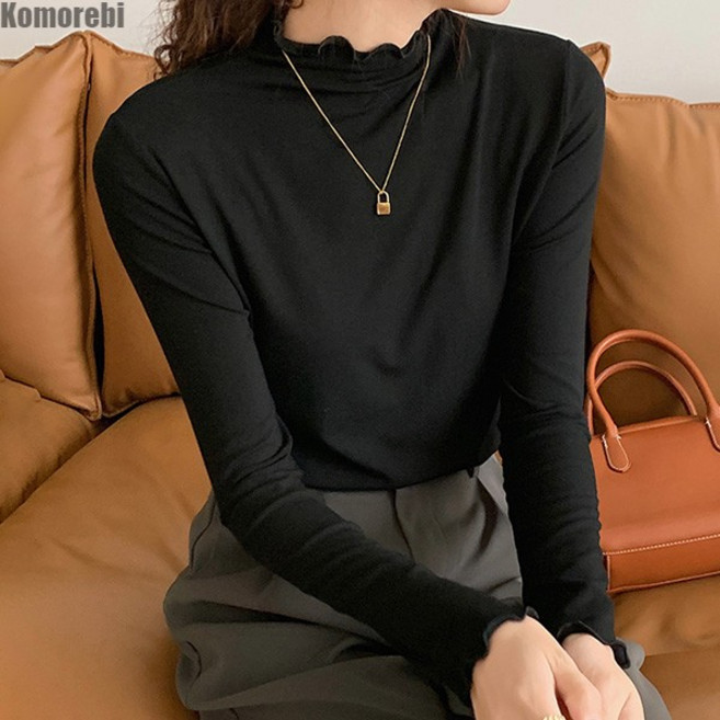 루나걸 여성용 제이폰 이너 반폴라 긴팔 티셔츠