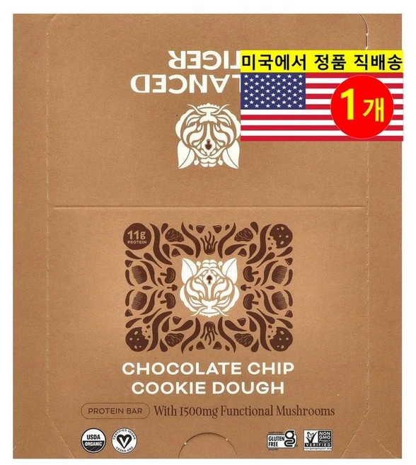 Balanced Tiger 운동 전 후 초콜릿 칩 쿠키 도우 프로틴 바 12개입 528g 1개 - 쿠팡