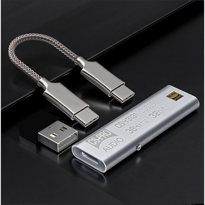 헤드폰앰프 헤드폰 앰프 CS43131 USB C DAC 동글 DSD256 디코딩 32Bit 384KHz 디코드 유형 ~ 3 5mm 잭 AUX 어댑터 HiFi 오디오, 1) DAC USB C