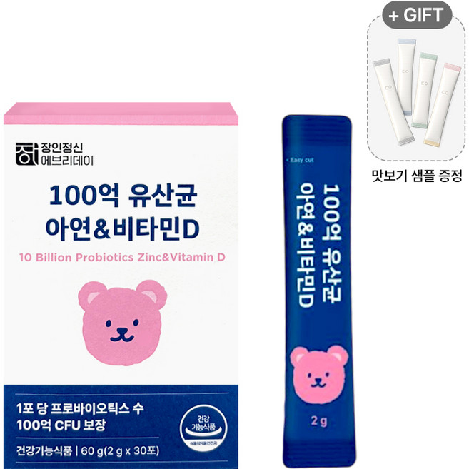 장인정신에브리데이 100억 유산균 아연 & 비타민D 30p, 60g, 1개