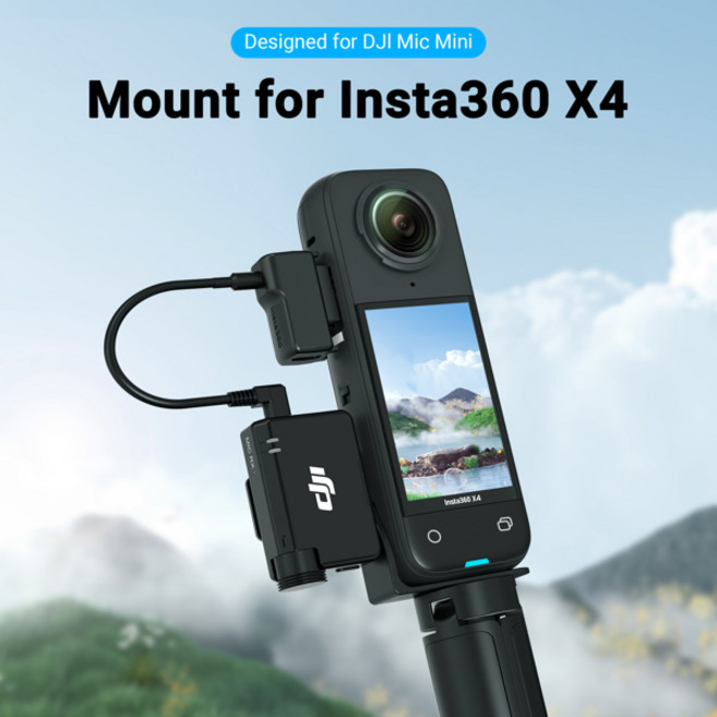 CYNOVA Insta360 X4 DJI 마이크 미니 RX 수신기 용 콜드 슈 마운트 오디오 홀더 브래킷 어댑터 Insta 360 X4 X3 X2 액세서리, [01] 옵션1, 1개