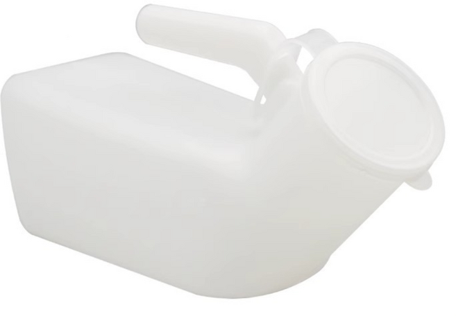 간병 캠핑 겸용 남성용 소변기 손잡이형 휴대용 이동변기 병원 요양원 차량용, 1세트, 화이트