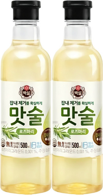CJ제일제당 백설 로즈마리 맛술, 500ml, 2개