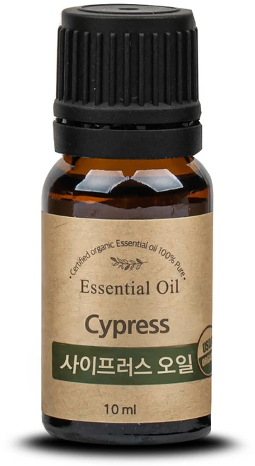 퓨어스 유기농 사이프러스 에센셜 오일 10ml, 1개 - 쿠팡