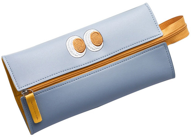 빅마우스 몬스터 대용량 필통 파우치, 블루엘로우, 1개