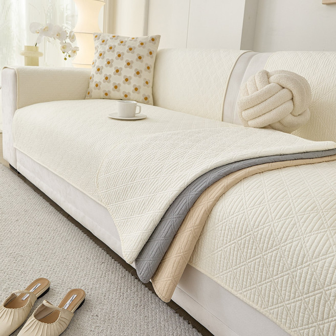 순면 워싱 쇼파패드 2-4인용 사계절 미끄럼방지 부드 심플 모던