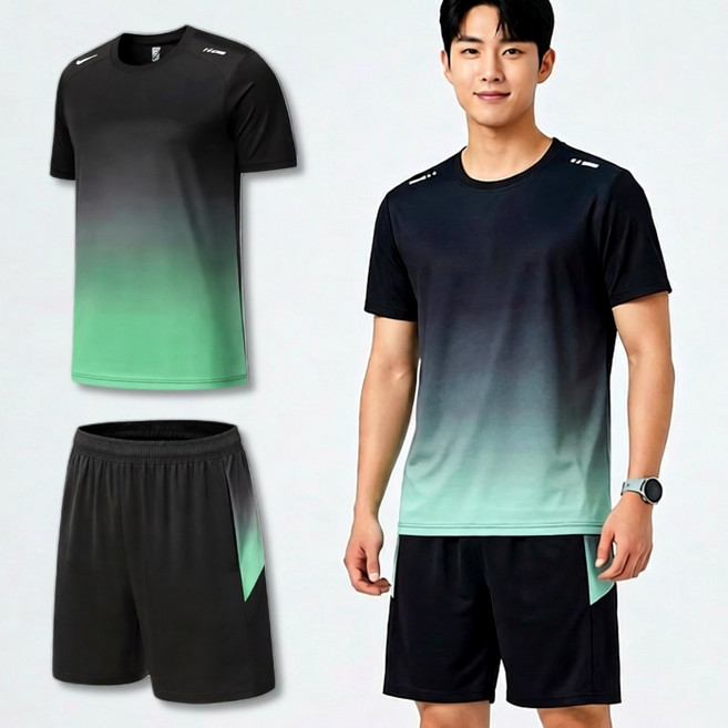 SET 마인온 아이스 드라이핏 반팔 반바지 쿨링 트레이닝복 셋업 운동복