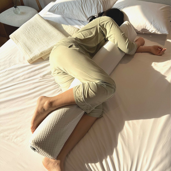 휴대용 에어 바디필로우 일자형+공기주입기, 바디필로우+주입기+커버