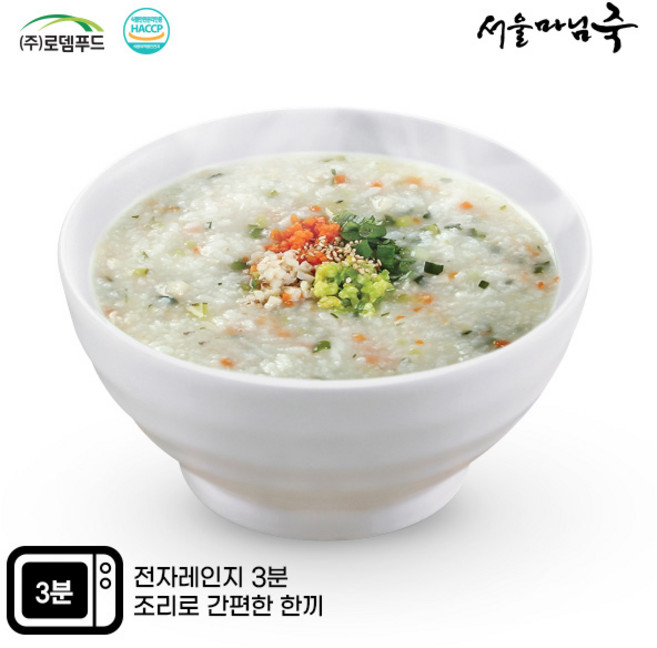 [서울마님죽]엄마의맛! 든든한 아침식사 야채죽500g, 500g, 3개