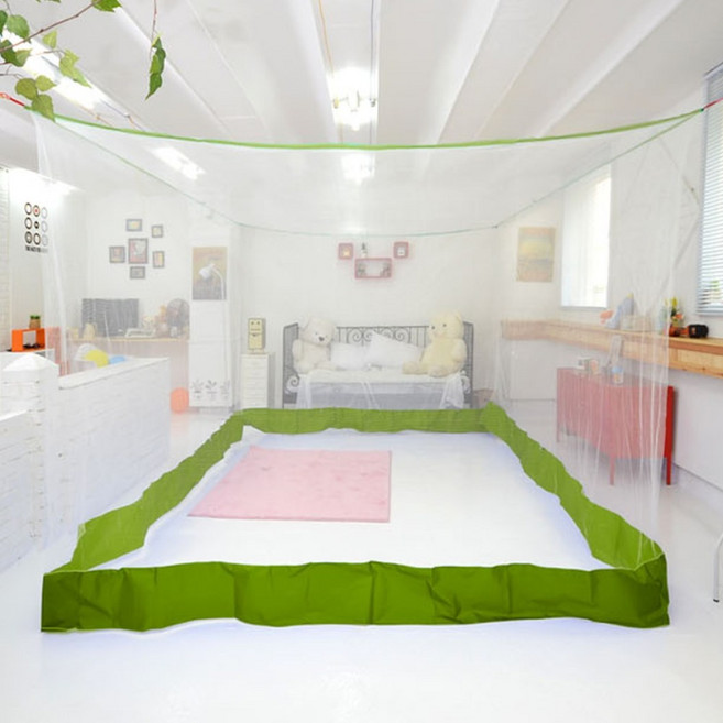 초대형 국내산 모기장 거실 야외 캠핑, 별왕대(9-10인)-화이트