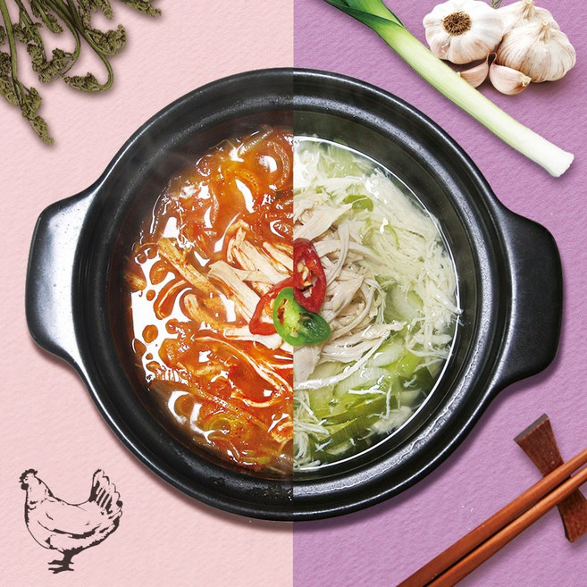 100% 국산닭으로 만든 얼큰하고 진한 닭개장 닭곰탕 팩당520g 총1040g, 2개, 520g