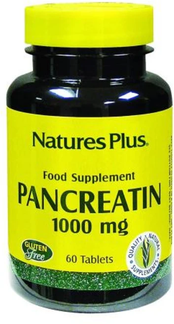 네이처스플러스 판크레아틴 1000mg 글루텐 프리 타블렛, 1개, 60정 - 쿠팡
