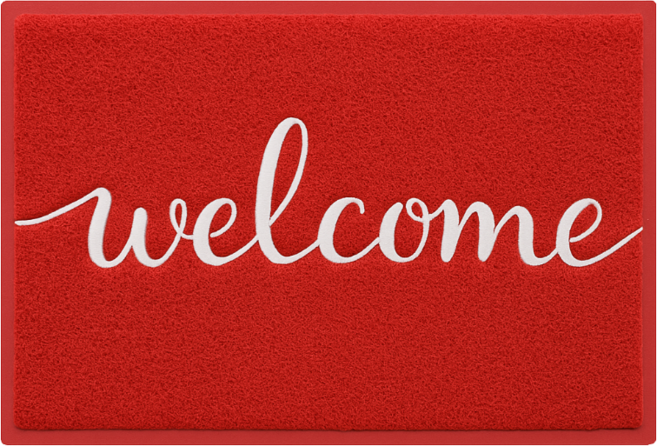 굿온플로 웰컴 현관 업소용 가정용 미끄럼방지 코일 발매트, 1개, 레드