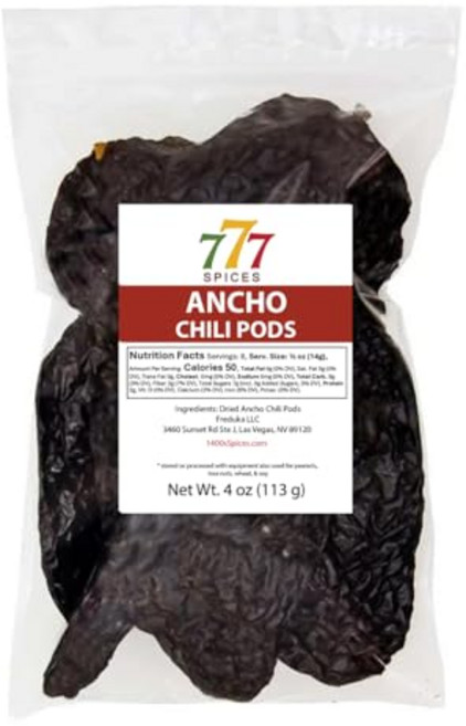 안초 포블라노 건조 통고추 113.4g 정통 멕시코 음식을 4oz Ancho Poblano Dried Whole Chiles Peppers Chili Pods for Authe, 1개