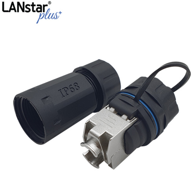 랜스타 CAT.6 STP 방수 랜 커플러 키스톤잭 IP68 등급 2종, 1개, CAT.6 STP 방수 랜 키스톤잭