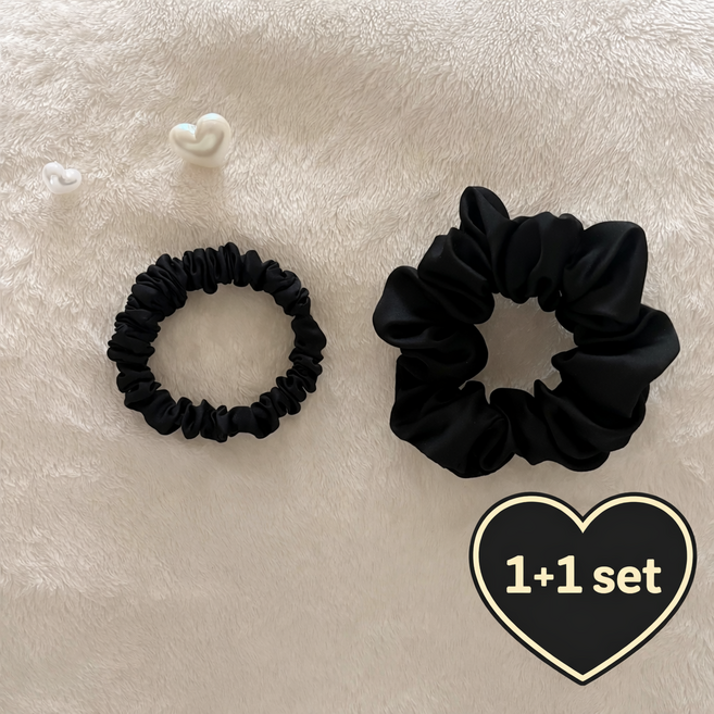 미니 헤어끈 새틴 실크 곱창 헤어스크런치 여성 머리끈