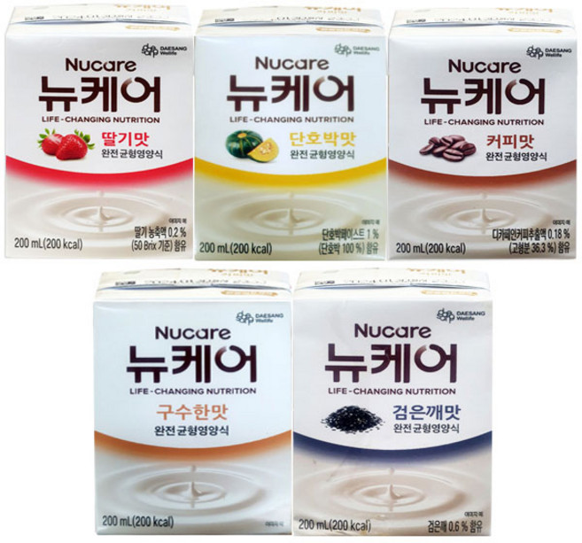 뉴케어 딸기 커피 호박 검은깨 구수한맛 5맛, 30개, 200ml