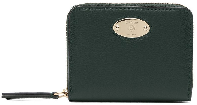 멀버리 로고 플라크 스몰 지퍼 지갑