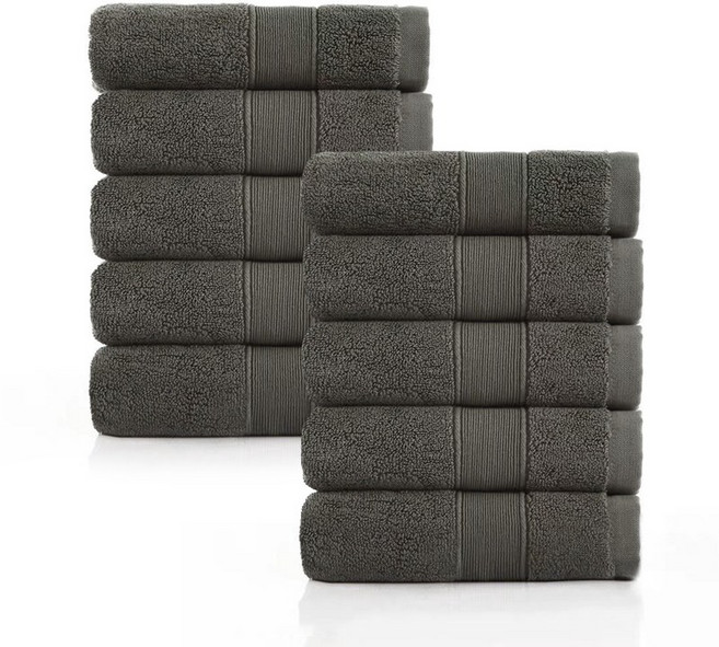 록신 호텔수건 타월 코면사 부드러운 200g 40수, 10개, 그레이