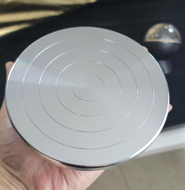 손물레 양면 회전판 원형 공예 조소 도자기 알루미늄 150mm, 1개