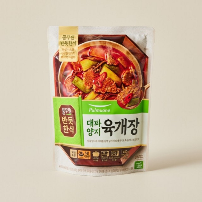 [풀무원][반듯한식]대파양지 육개장(실온), 옵션 x 2개, 460g