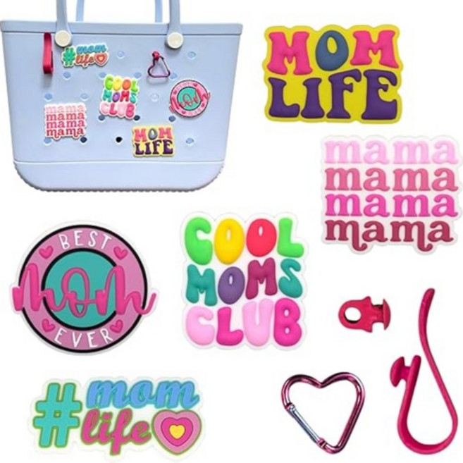 호환 Bogg Bag 진주용 참 Bogg Bag 액세서리용 나비 체인 사랑 Simply Southern Beach Tote와 호환되는 참, 01 빠른, [14] U