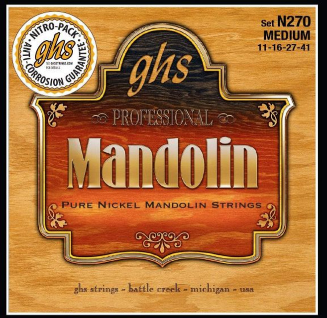 GHS StringsGHS만돌린 순니켈줄세트 N270 미디움, Pack of 1, 1개