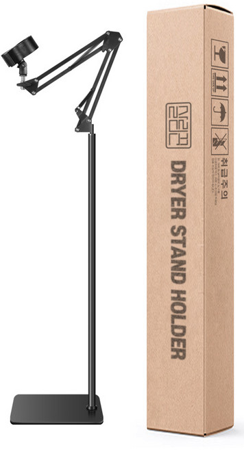 살림꾼 헤어드라이기 자바라 거치대, 블랙, 1개