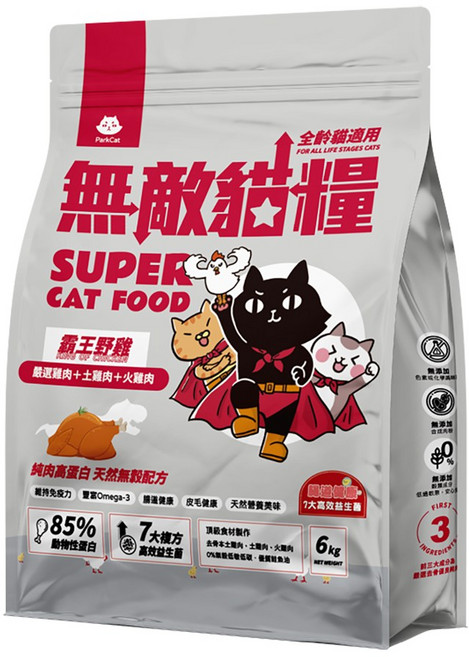 ParkCat 無敵貓糧 霸王雞 全齡貓適用 85%寵物性蛋白, 1個, 單包無贈品