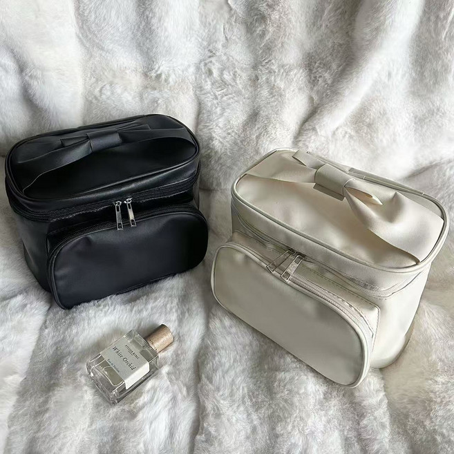 여행용 대용량 메이크업 방수파우치 여성 파우치백 다용도 수납 가방 가죽 화장품 케이스 1개