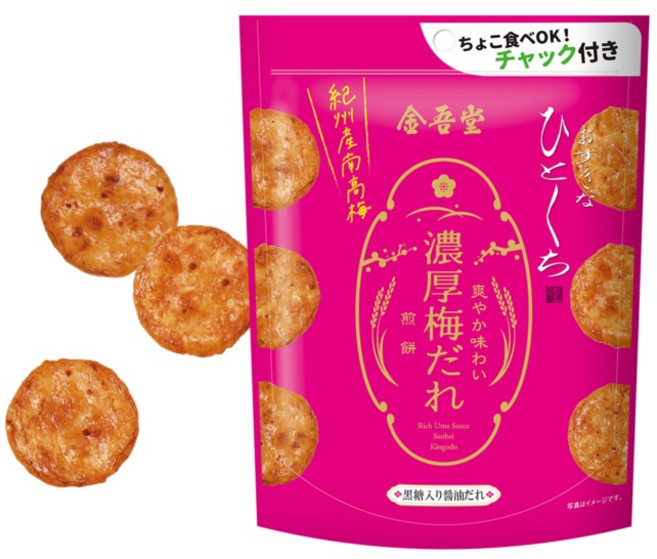 킨고도 진한 매실 다레 전병 기슈산 난코우메, 82g, 1개