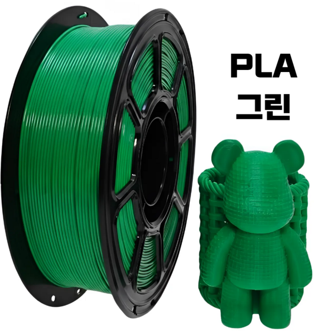 올리민 PLA 필라멘트 3D프린터 FILAMENT 1kg 1.75mm, 그린