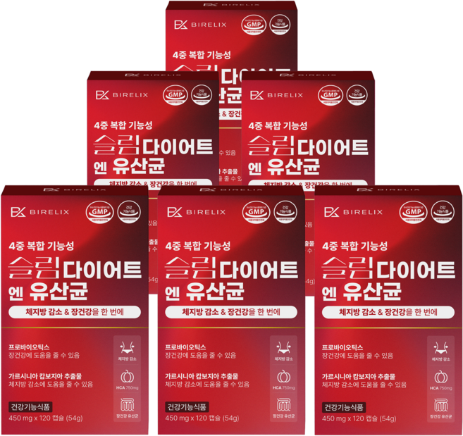 체지방 감소 다이어트 유산균 식약처인증 복부지방 내장지방 관리/10개구매시 차전자피 증정, 6박스, 720정