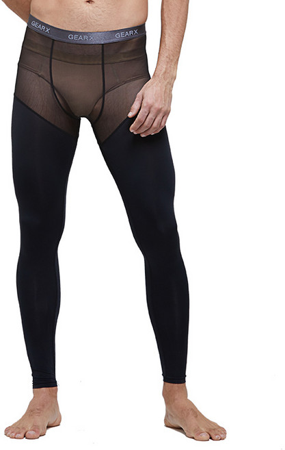 기어엑스 남성용 고급 여름 메쉬 긴바지 냉감 언더레이어 하의