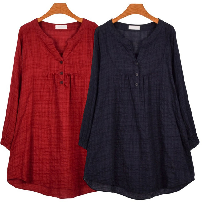 마마걸 도도차이나남방 빅사이즈여성의류 77~120사이즈 중년여성 가을남방 여성셔츠 가을셔츠 엄마옷 7부남방 큰사이즈 오버핏 마담의류