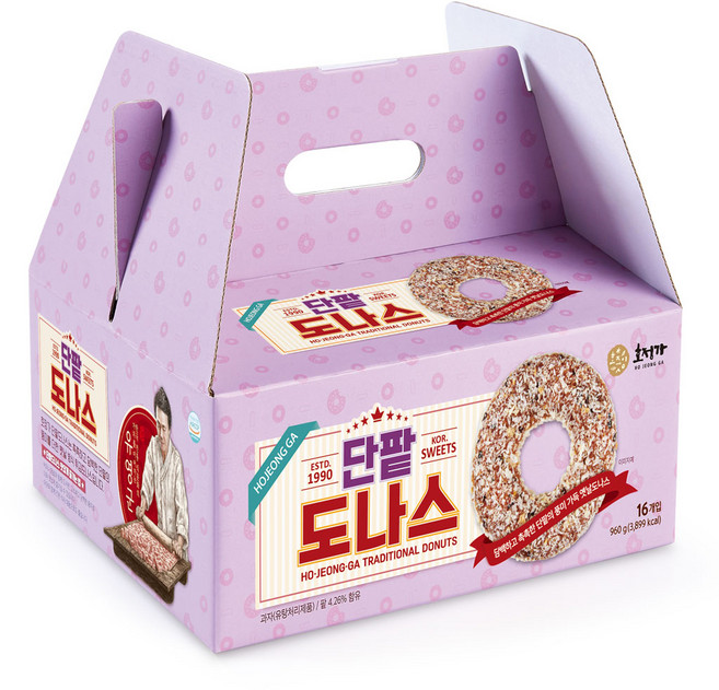 호정가 추억이 녹아든 옛날 단팥 도나스 16p, 1개, 960g