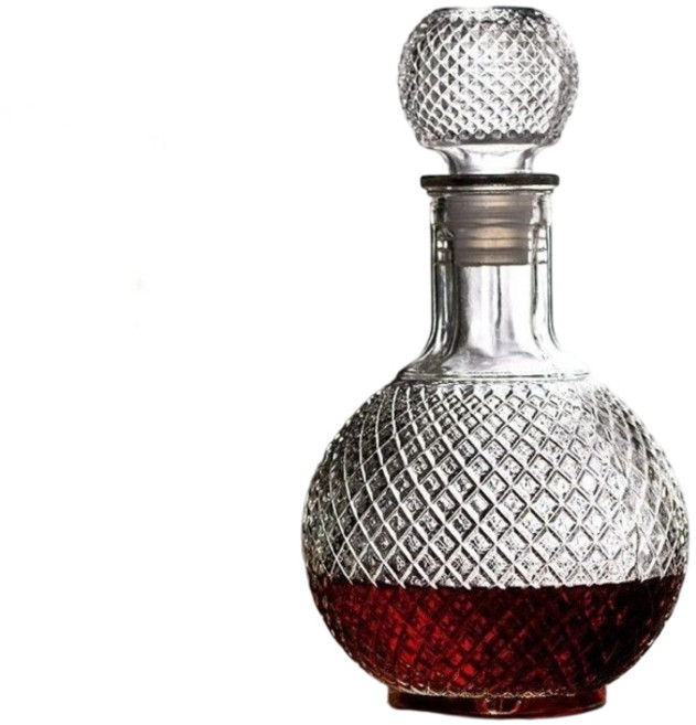 威士忌玻璃醒酒器 密封存酒酒樽, 1個, 地球, 1L