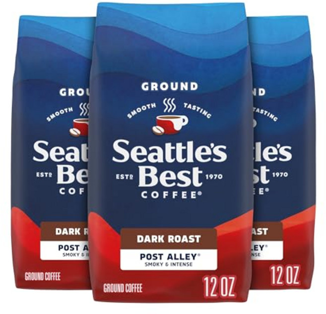 시애틀스 베스트 커피 포스트 앨리 블렌드 다크 로스트 분쇄 Seattle’s Best Coffee Dark Roast Ground Coffee Post Alley 100%, 1개, Post Alley Blend, Post Alley Blend