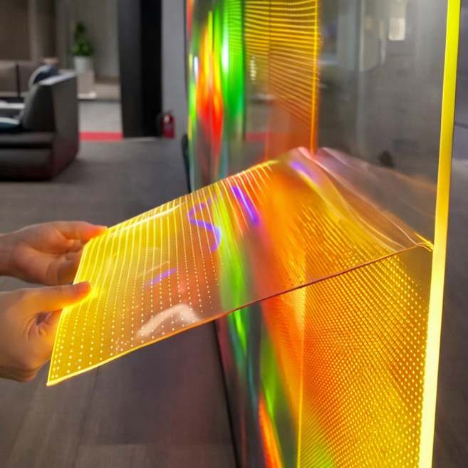 투명led필름 붙이는 LED 스크린 유리 광고판 고화질 전광판 영상 1㎡+컨트롤러 해상도 1920x1080, 1개, RGB