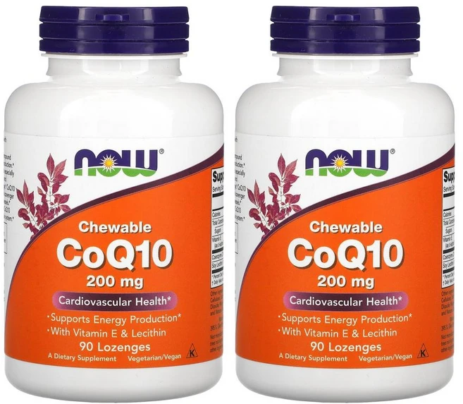 [1+1] Nowfood 나우푸드 코엔자임 Q10 200mg 90정 코엔자임큐텐 코큐텐 츄어블 대두 레시틴 비타민E 함유 - 쿠팡