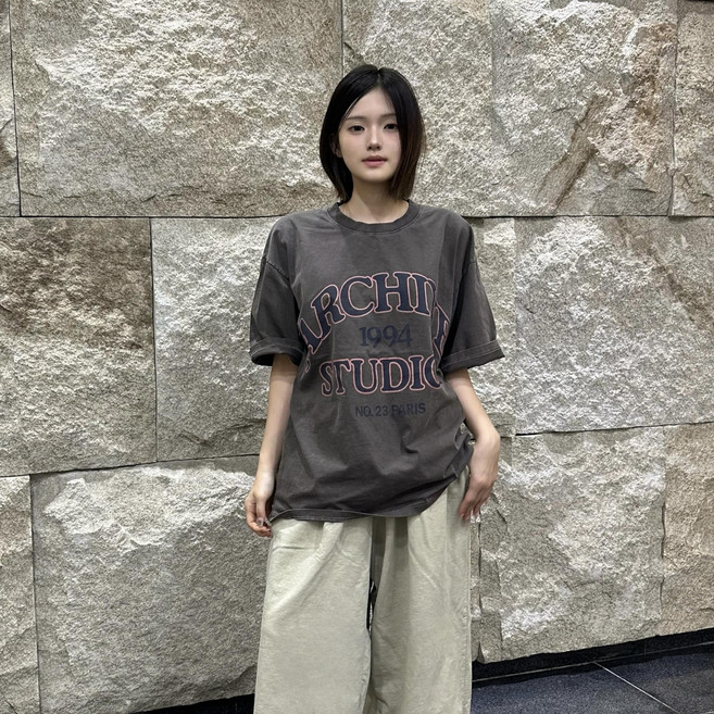 피그먼트 아카이브 반팔티 오버핏 빅사이즈 커플반팔 Y2K 스트릿패션