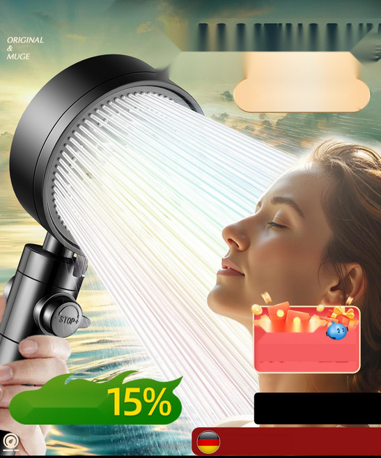 욕실샤워기수전세트 선반형 해바라기샤워헤드 교체용, 16. 실버 세트 (6단1.5M)