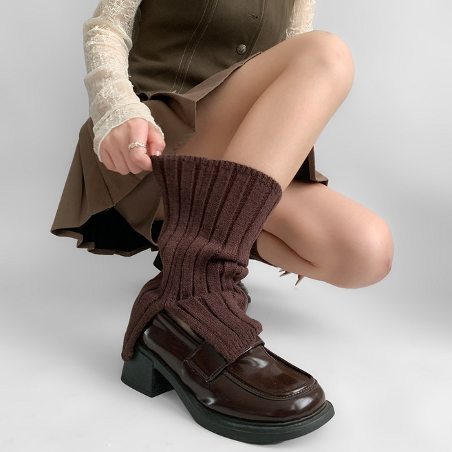 니렌스 겨울 패션 니트 세로무늬 보온 발토시