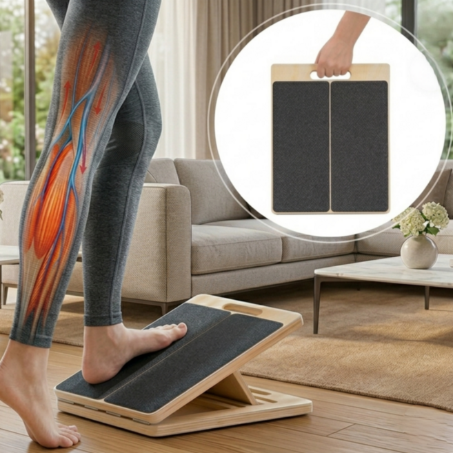 칸네 종아리 스트레칭 보드 기구 발목 경사대, 원목